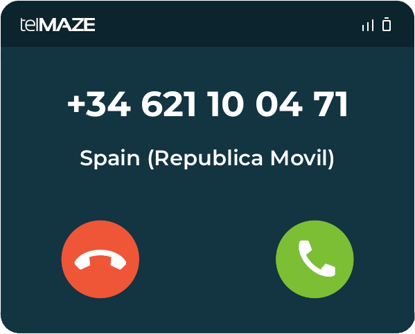 Quién es 621100471 / 621 10 04 71 de España TelMaze