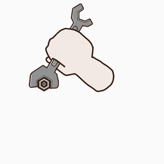 【Icon_B244】動くイラスト「スパナ」