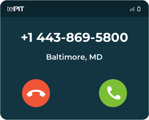 Who is 4438695800 / (443) 869-5800 from Baltimore, MD - telPIT