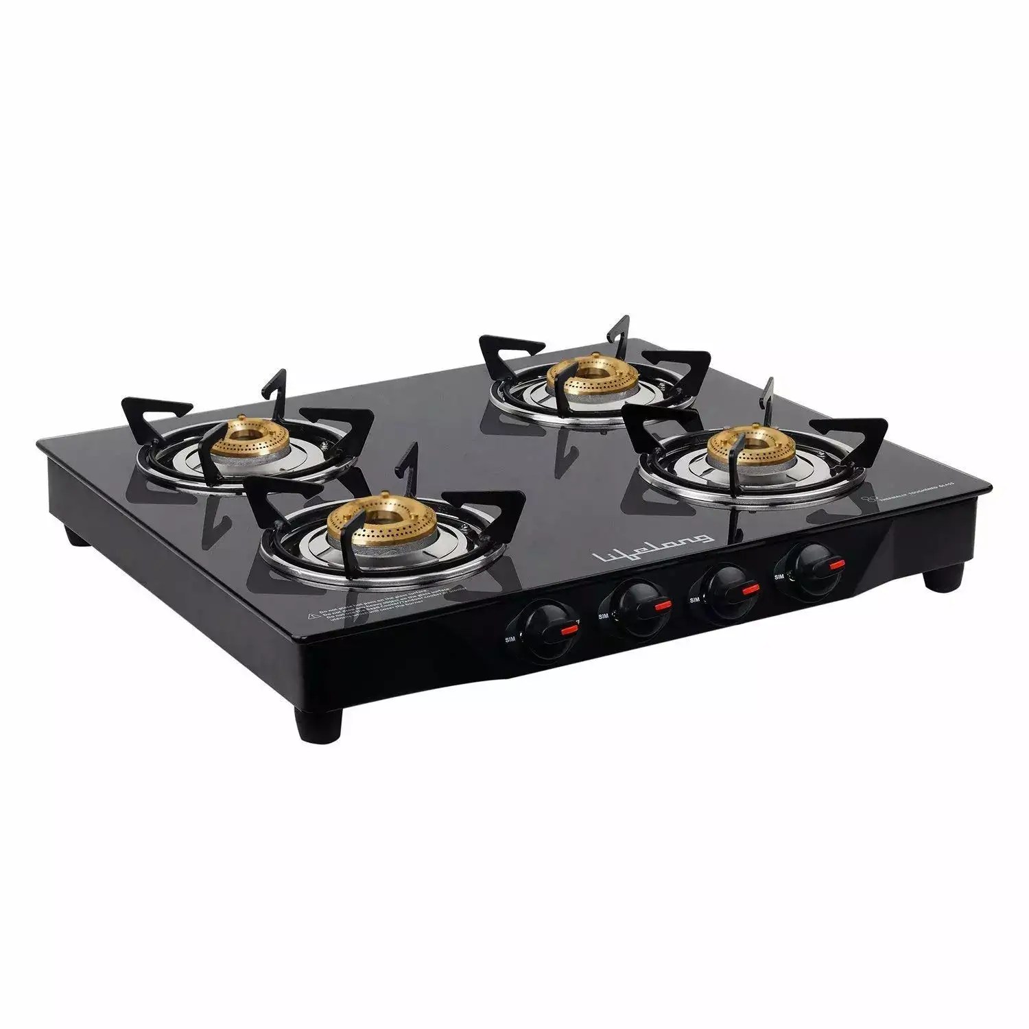 1) Lifelong Glass Top 4 Burner Gas Stove