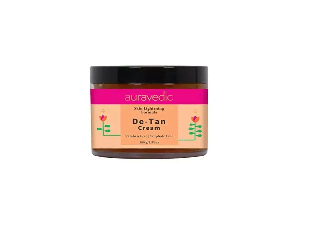 5) AURAVEDIC Detan Cream Skin Lightening Formula for Sun Tan Removal