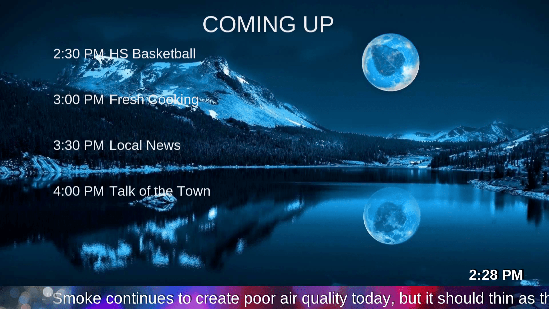 Integrated Community Bulletin Board, Caption Editing, and Audio Level