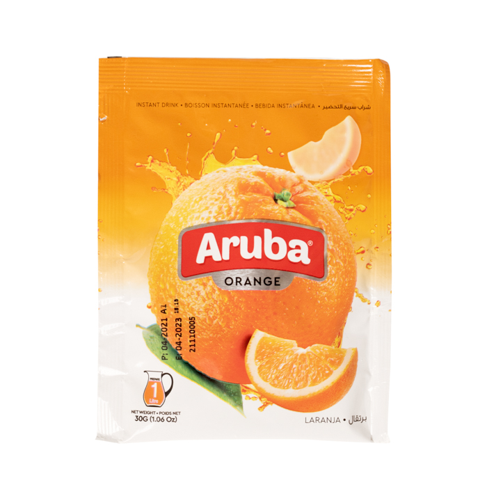 Aruba, Instant Drink Orange, Sachet, Lebanon, 12x30gr Tema Fine Foods
