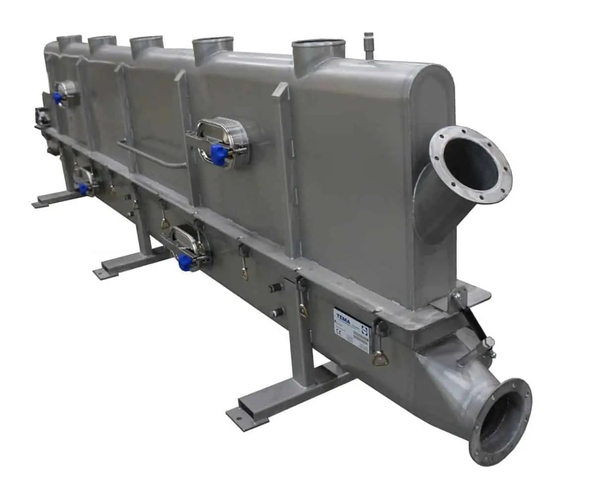 Drying and cooling granules and powders in a static fluid bed Tema