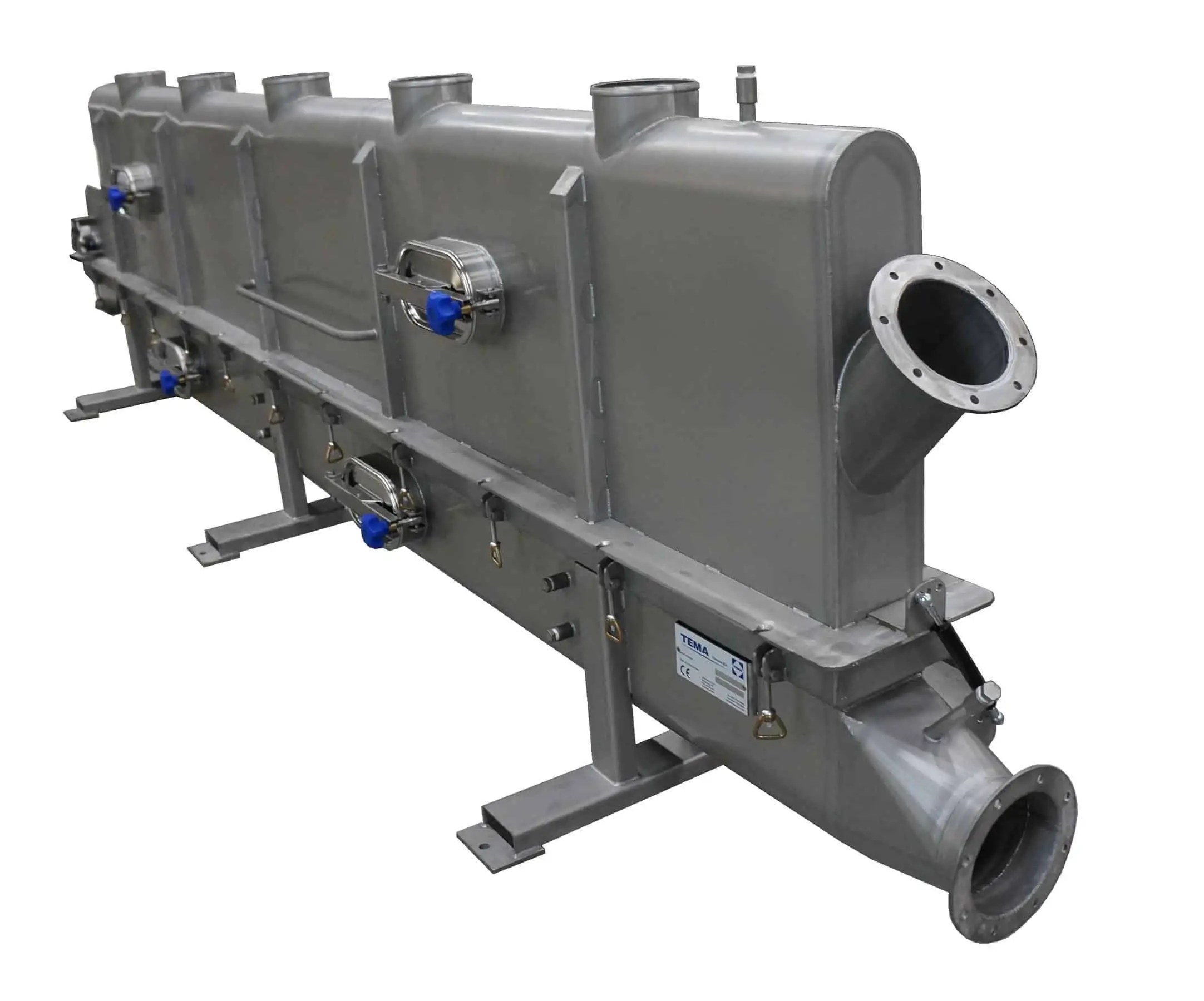 Drying and cooling granules and powders in a static fluid bed Tema