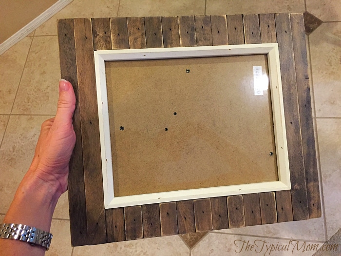DIY Picture Frame Key Holder · The Typical Mom