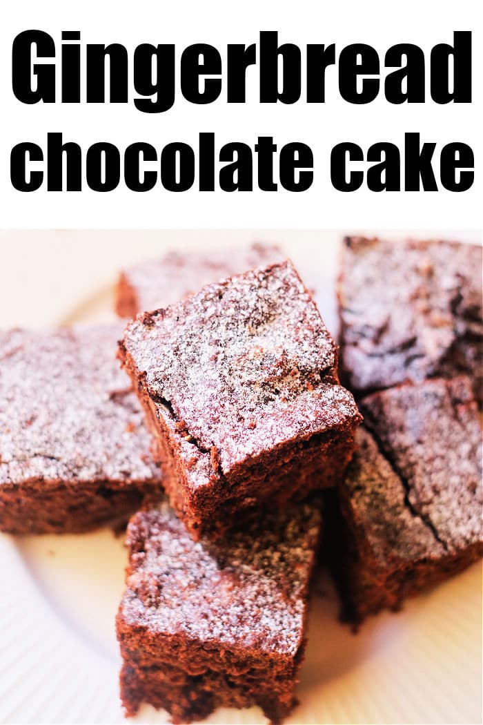 Cake Mix Chocolate Gingerbread Cake or Homemade Recipe