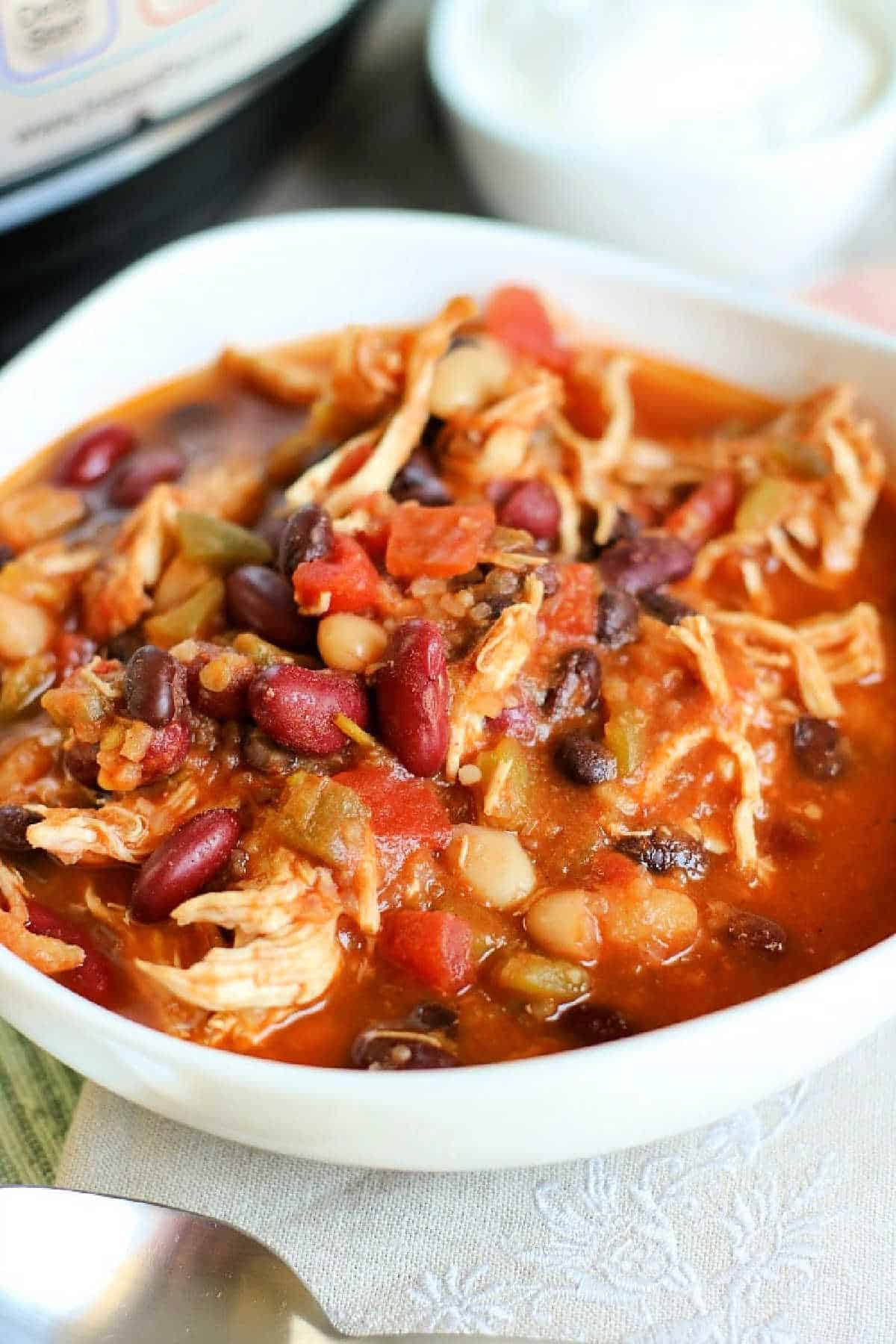 White Bean Instant Pot Chicken Chili Ninja Foodi Chicken Chili