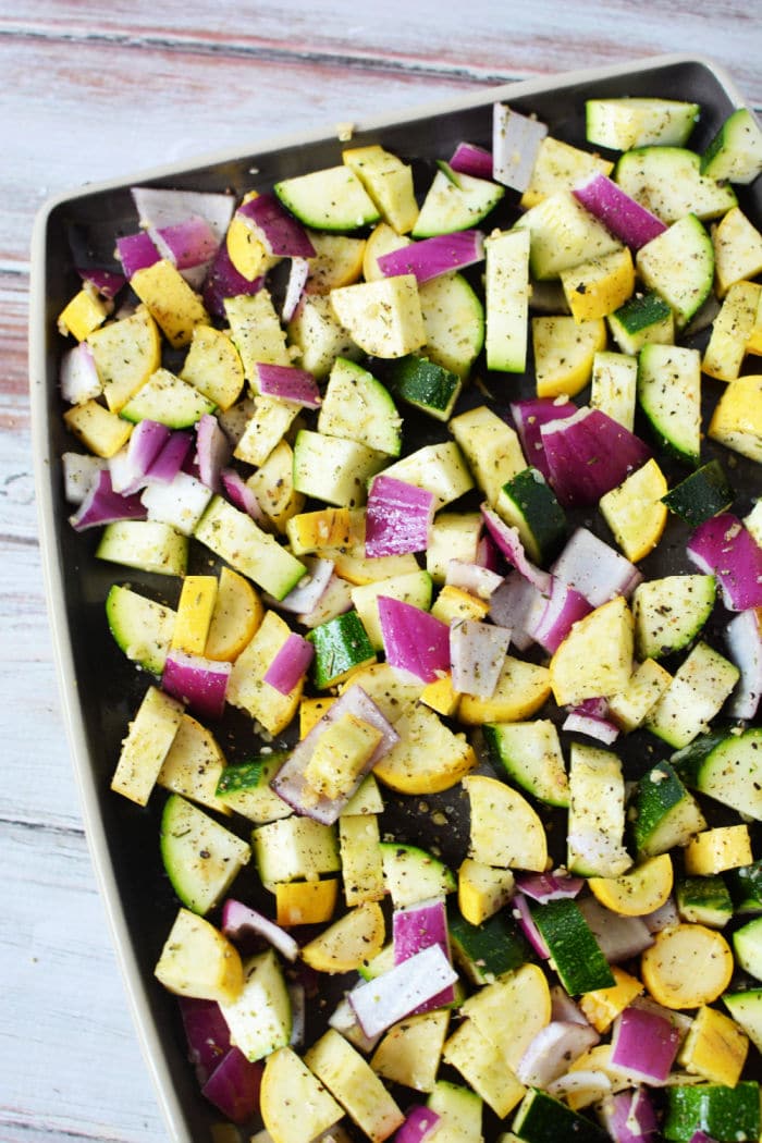 Roasted Zucchini and Squash Squash and Zucchini and Onions