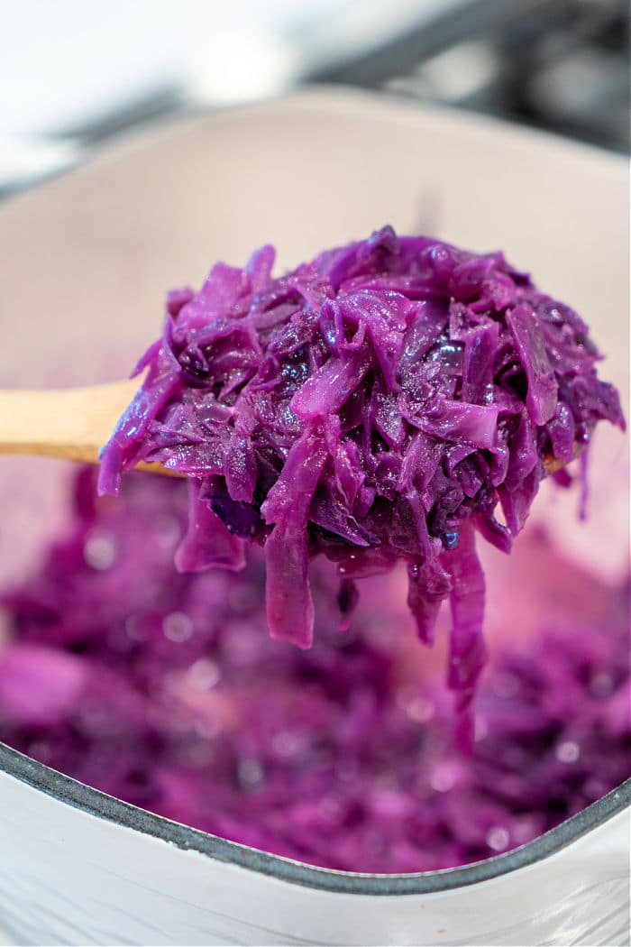 Sauteed Red Cabbage Sauteed Purple Cabbage in Dutch Oven