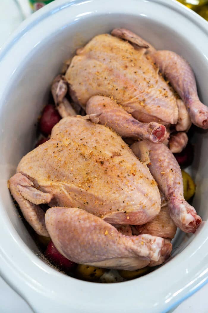 Slow Cooker Cornish Hens + How to Cook Frozen Cornish Hens