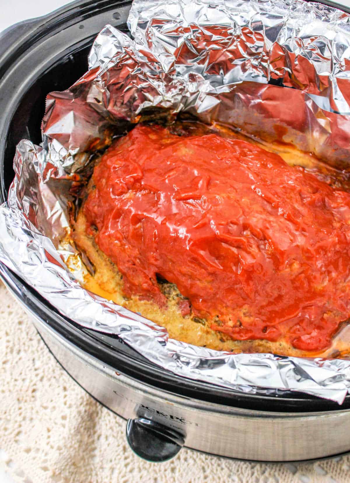 BBQ Crockpot Meatloaf Recipe Slow Cooker Meatloaf with Glaze