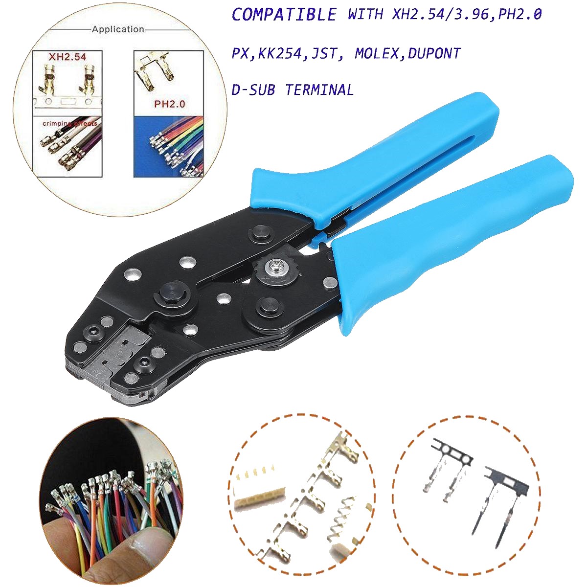SN02BM JST PH/XH/SH Terminal Crimping Tool