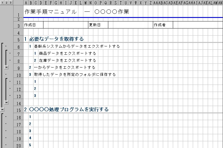 業務マニュアル（作業マニュアル・作業手順書）