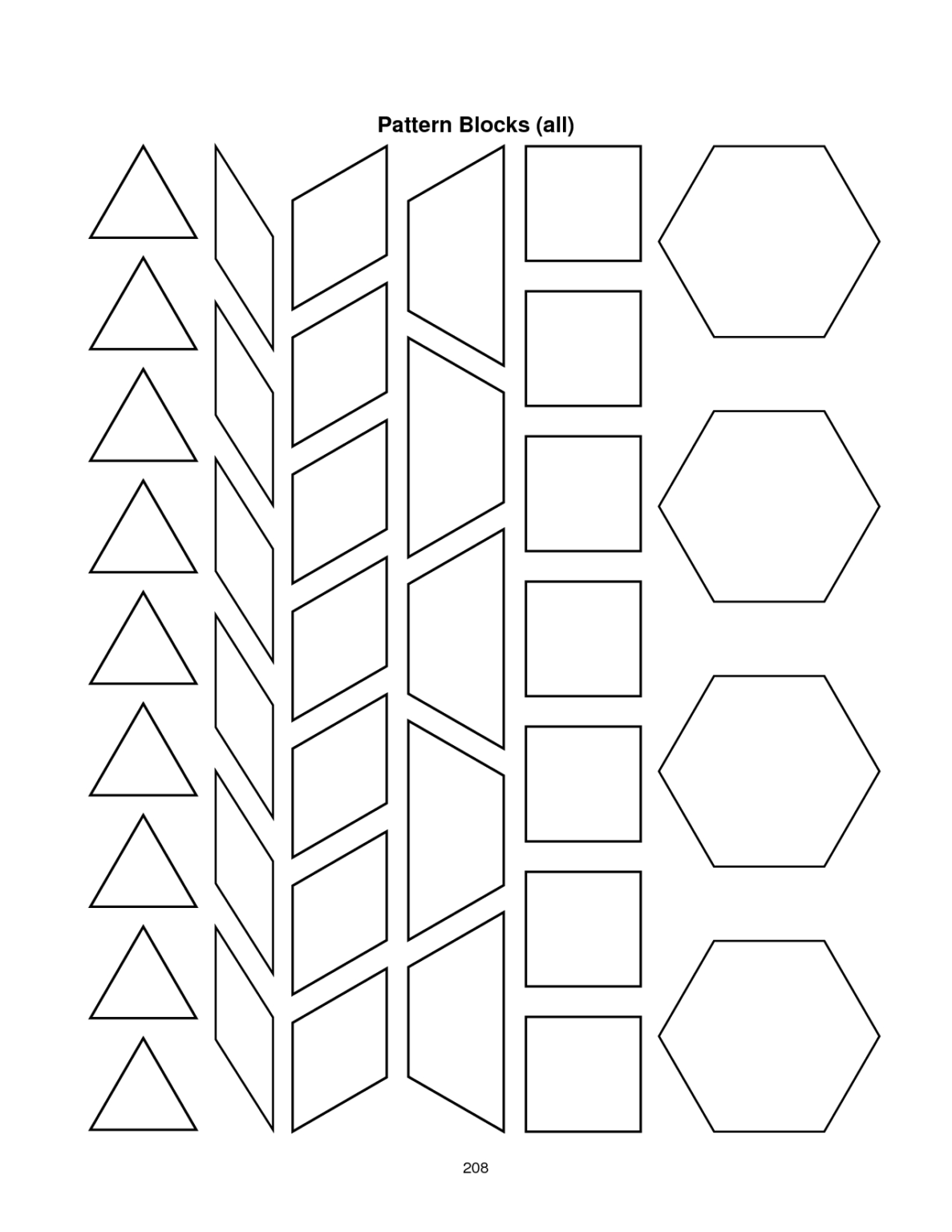 Blank Pattern Block Templates Professional Template Blank Pattern Block Templates Professional Template
