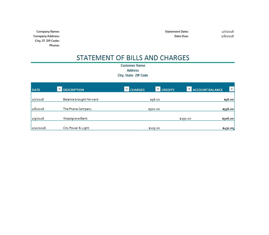 40 Billing Statement Templates [Medical, Legal, Itemized + MORE]