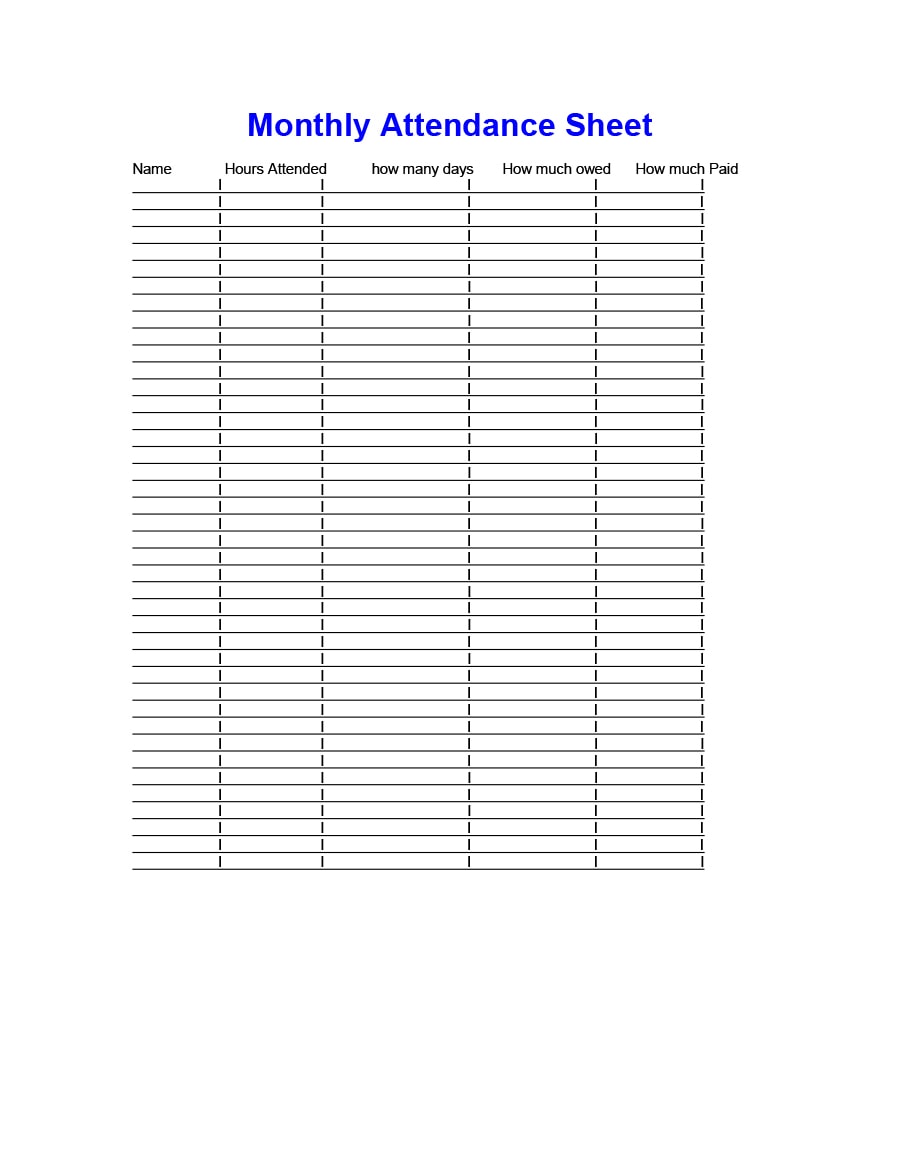 Absenteeism Report Template