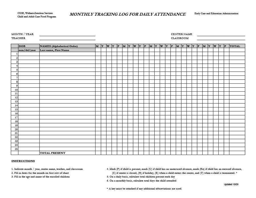 40+ FREE Attendance Tracker Templates [Employee, Student, Meeting]