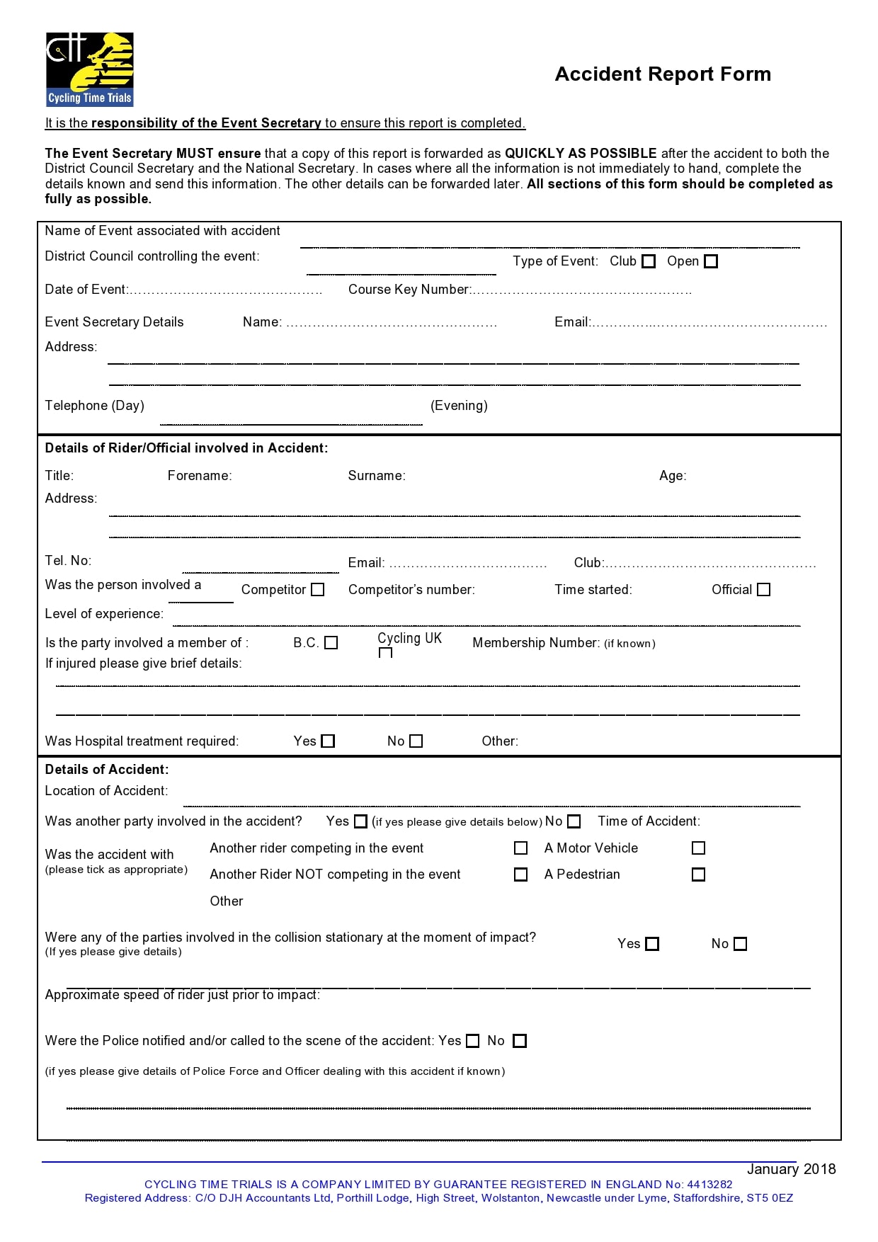 50 Accident Report Forms (Car, Work Injury, more...) TemplateArchive