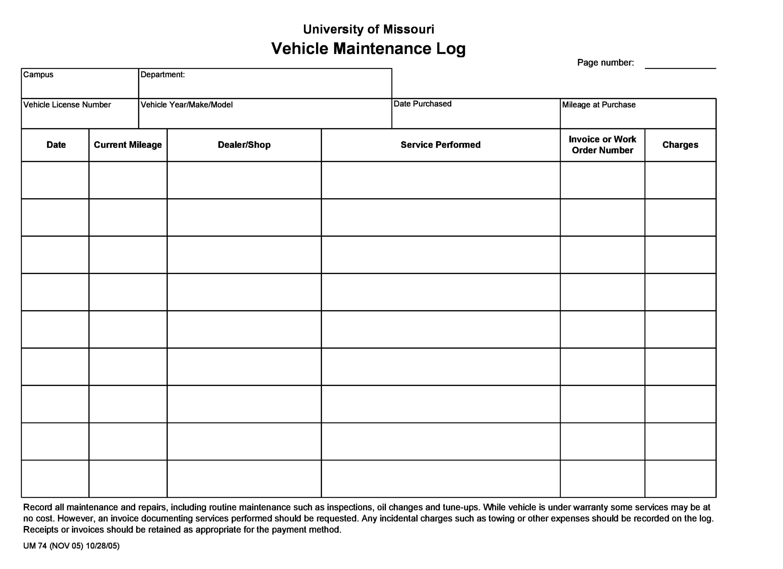 Drivers Log Book Template