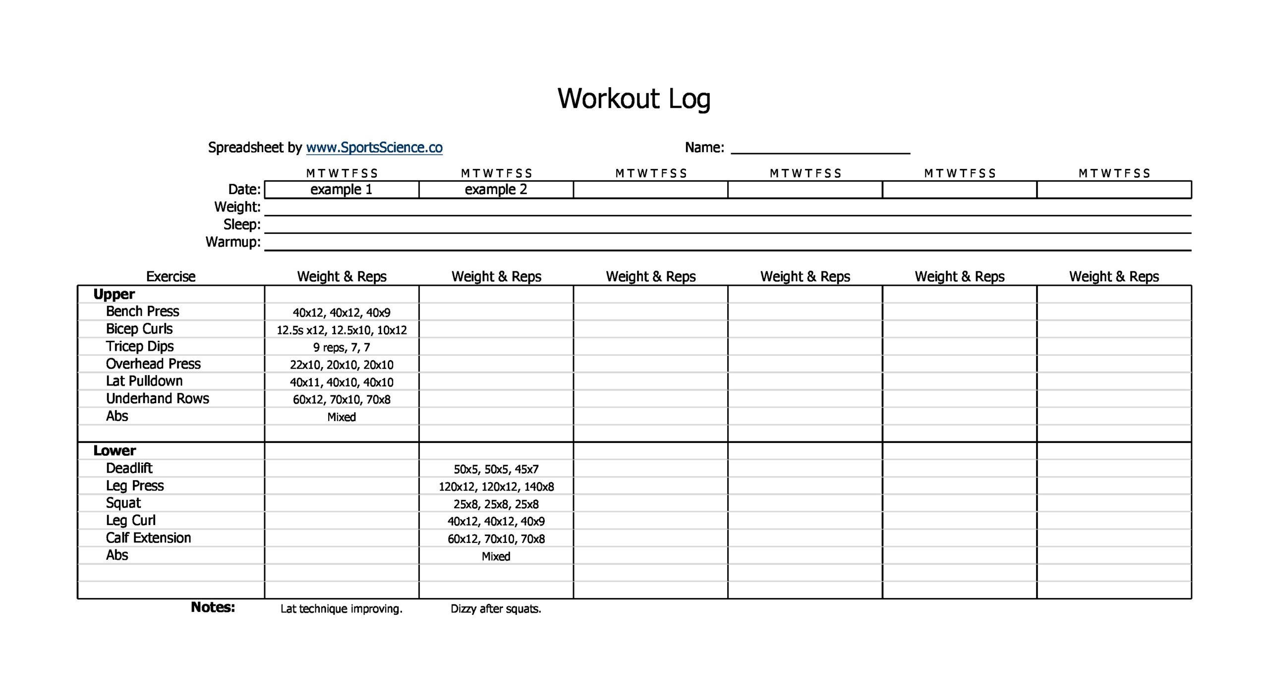 Twiik Free Online Fitness Journal and Exercise Log!