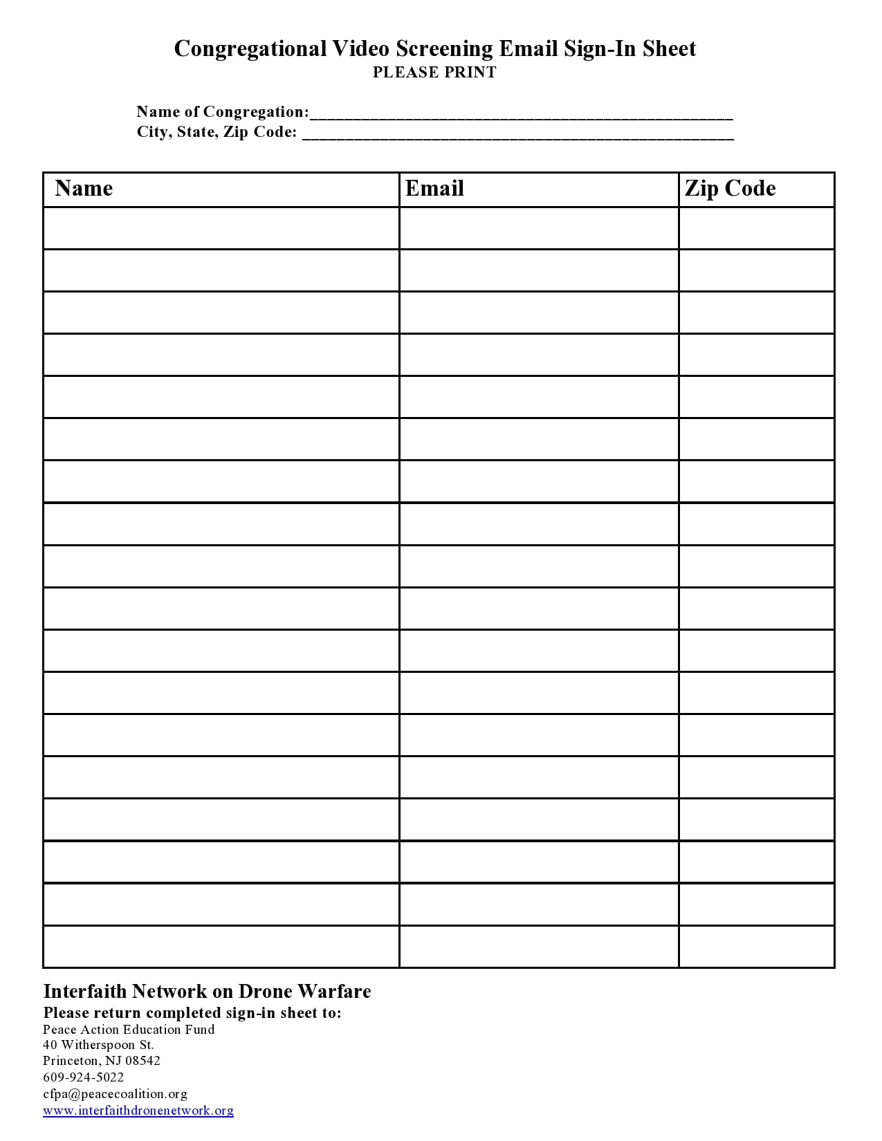 Appointment Sign Up Sheet Template