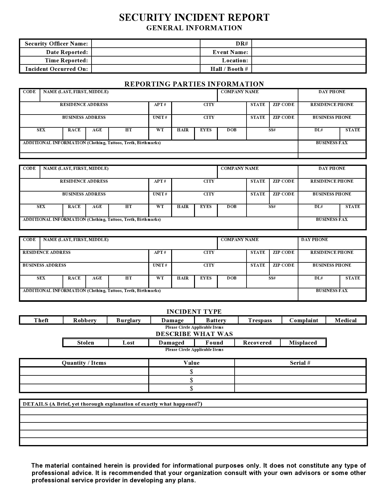 40 Free Security Report Templates (+Examples) TemplateArchive