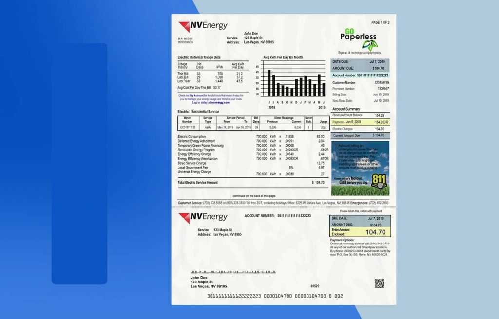 Utility Bill Template Fully Editable PSD Templates