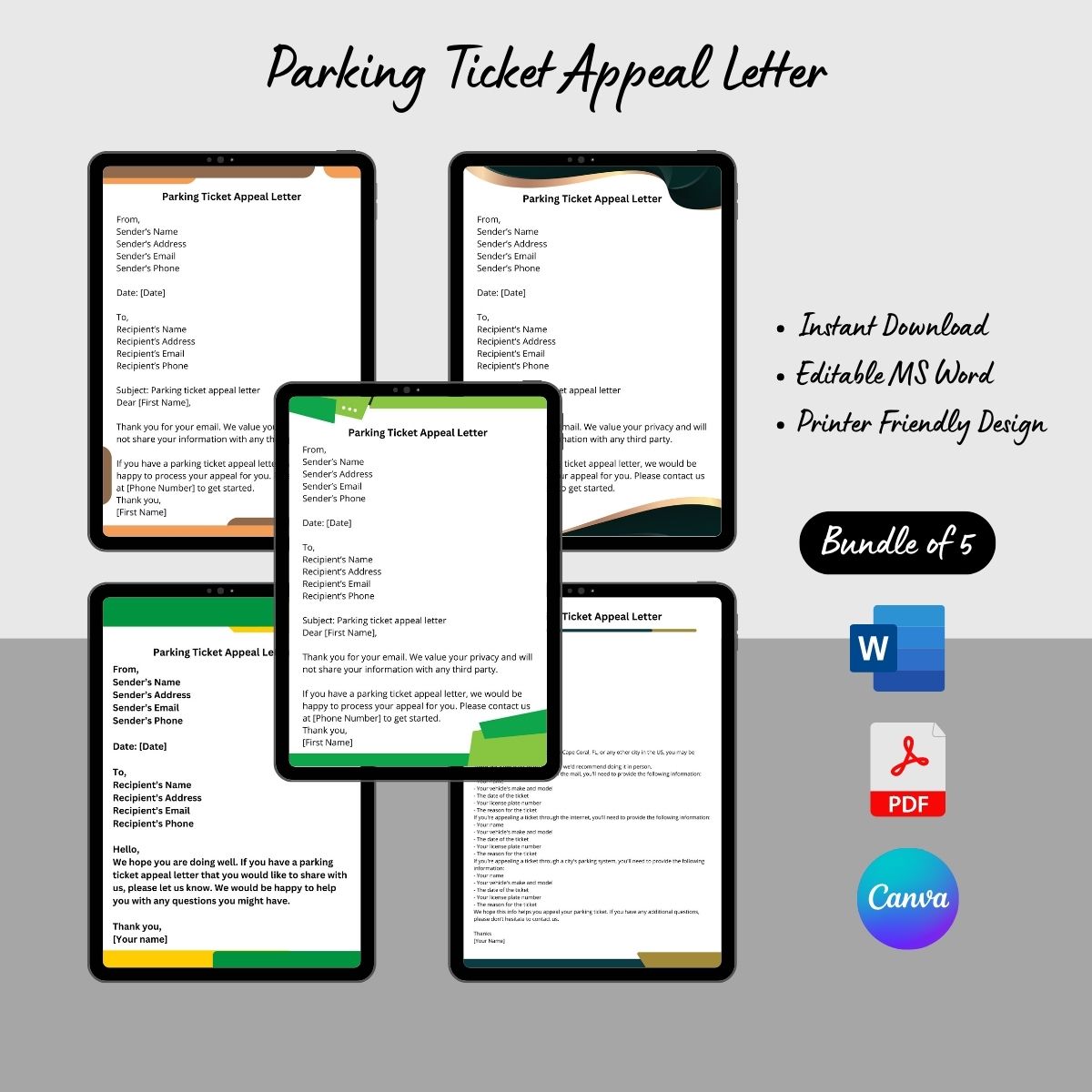Appeal Letter For Parking Fine