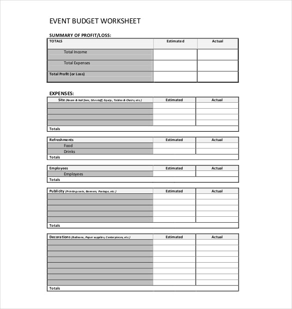 Planning for Event Budget Template to Execute the Event Seamlessly