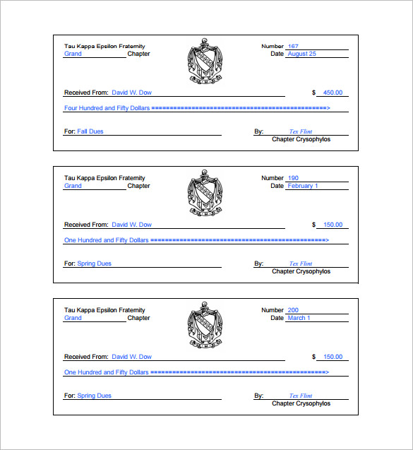 Receipt Template Doc for Word Documents in Different Types You Can Use