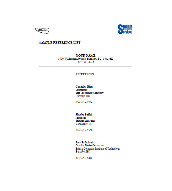 Ideas on How to Get Professional List of References Template
