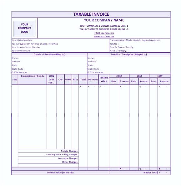 Simple Invoice Template Word