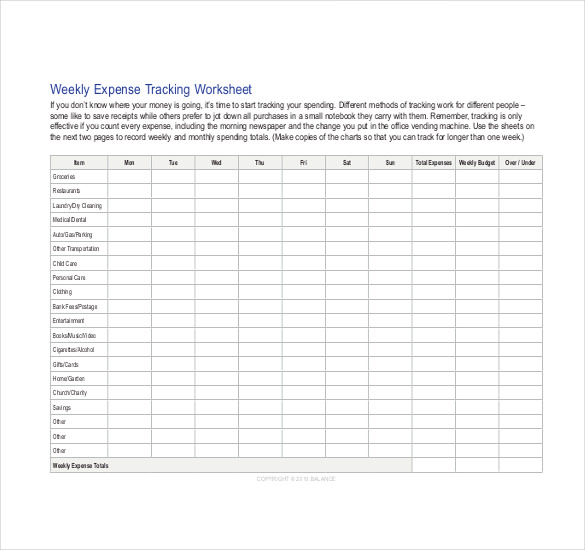 Budget Tracker Template
