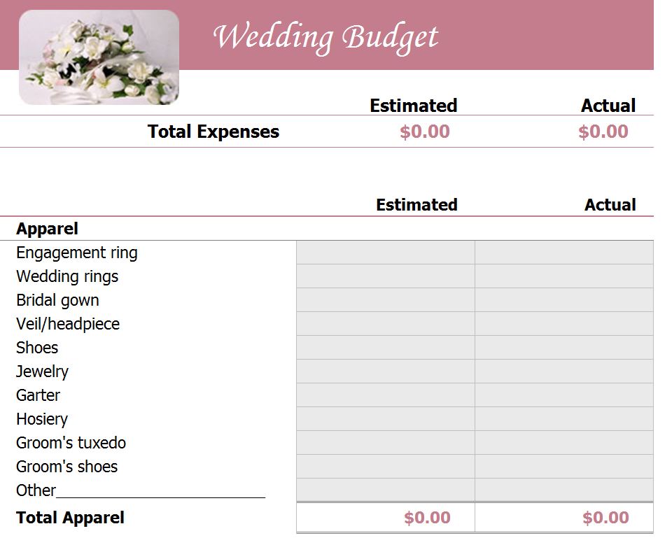 Wedding Checklist Template Wedding Checklist Excel Template