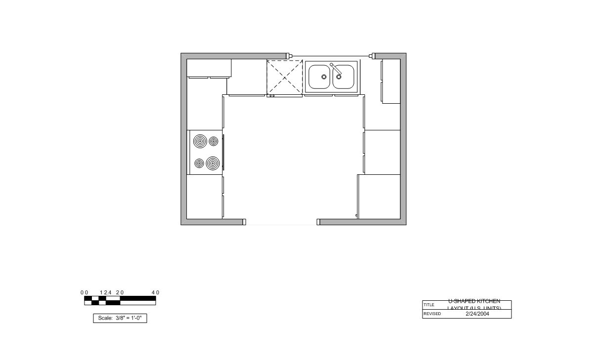 U Shaped Kitchen Layout U Shaped Kitchen Layout Template » Template Haven