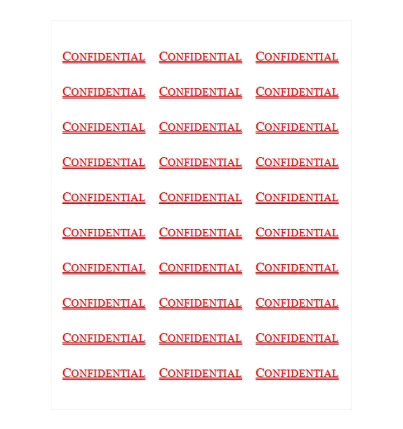 Confidential Labels Confidential Label Template » Template Haven