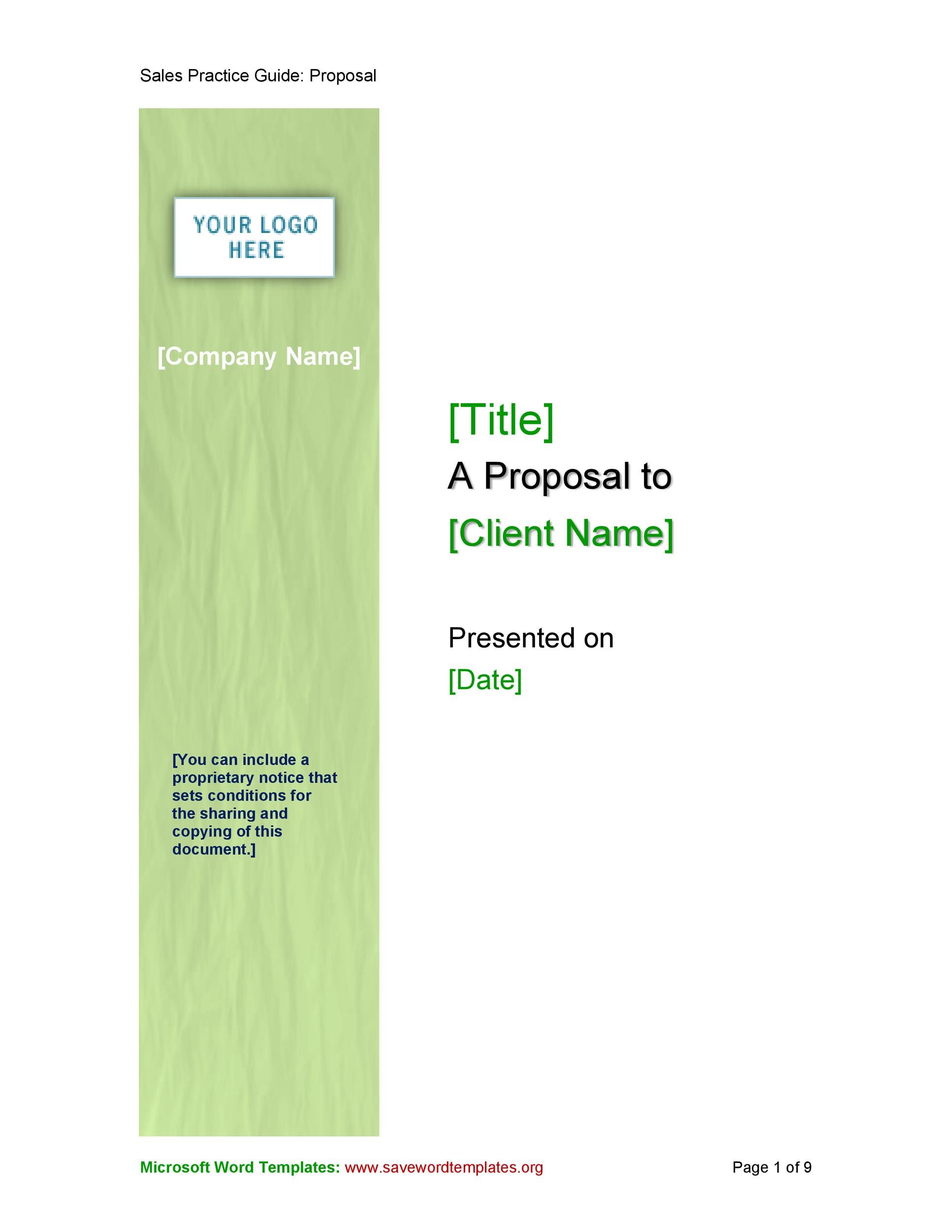 Free Business Proposal Template Ms Word