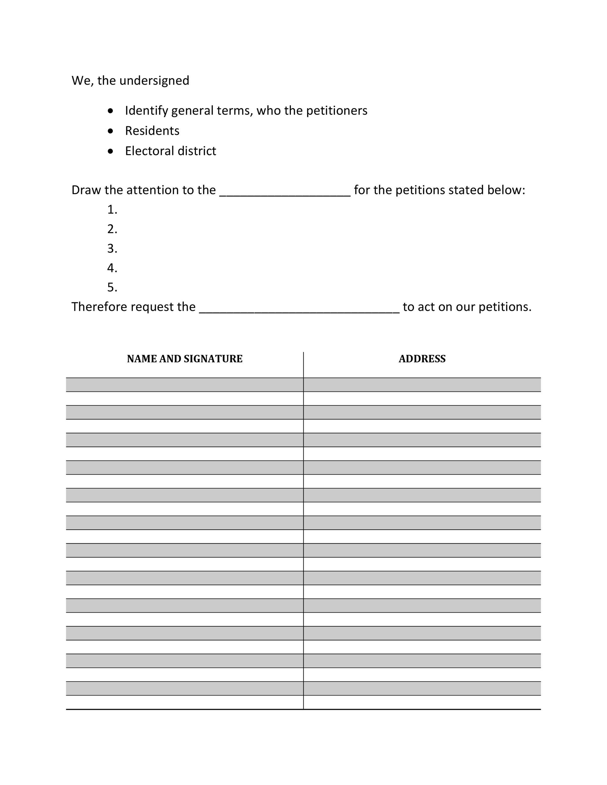 30 Petition Templates + How To Write Petition Guide