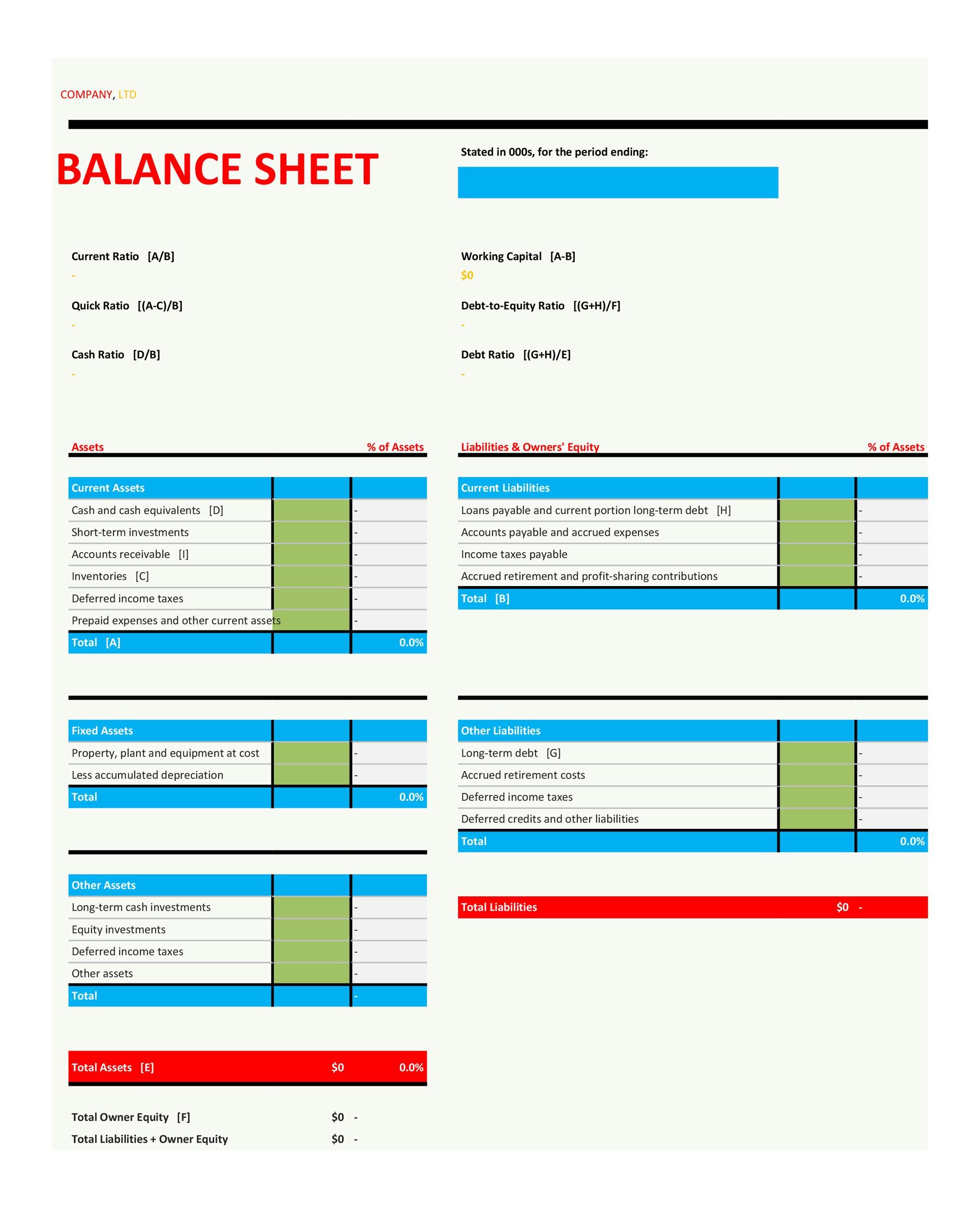 38 Free Balance Sheet Templates & Examples ᐅ TemplateLab
