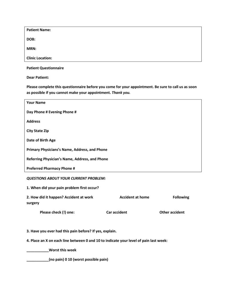 30+ Questionnaire Templates (Word) ᐅ TemplateLab