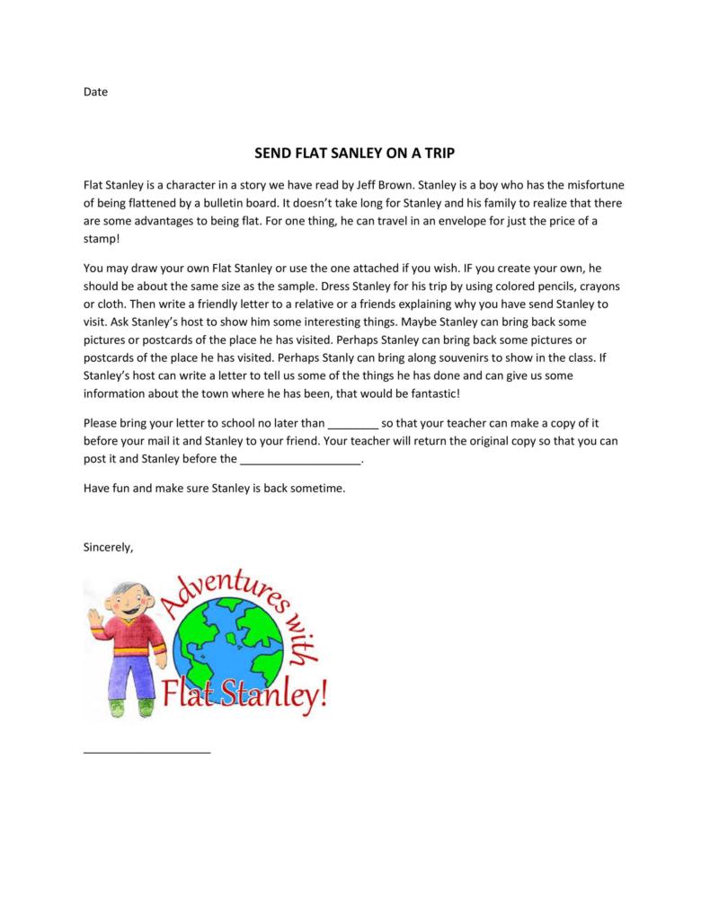 37 Flat Stanley Templates & Letter Examples á… TemplateLab