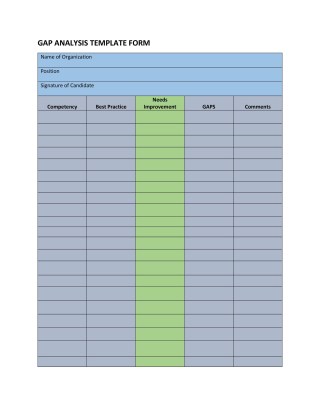 40 Gap Analysis Templates & Exmaples (Word, Excel, PDF)