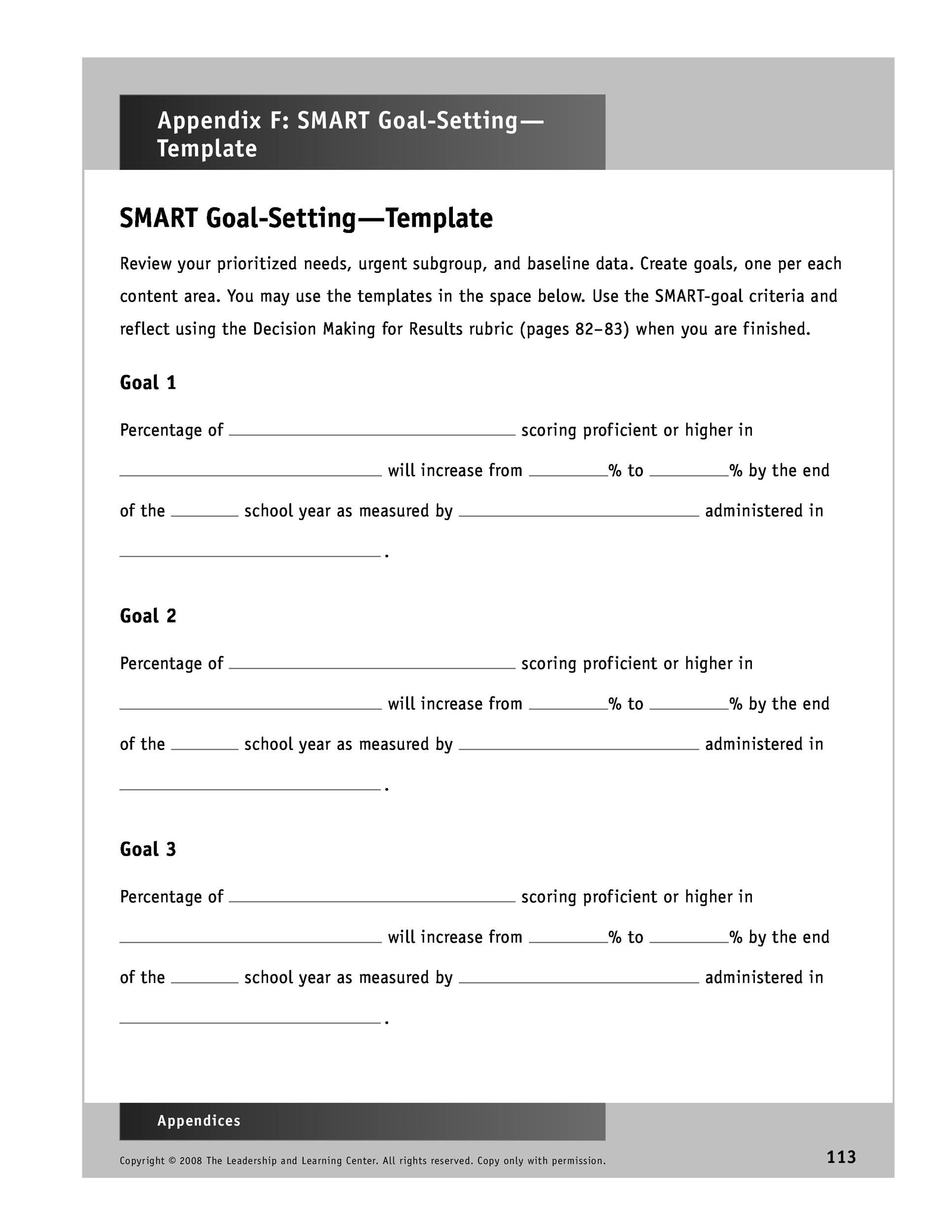Printable Smart Goals