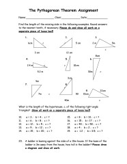 Pythagorean Theorem And Distance Formula Worksheet
