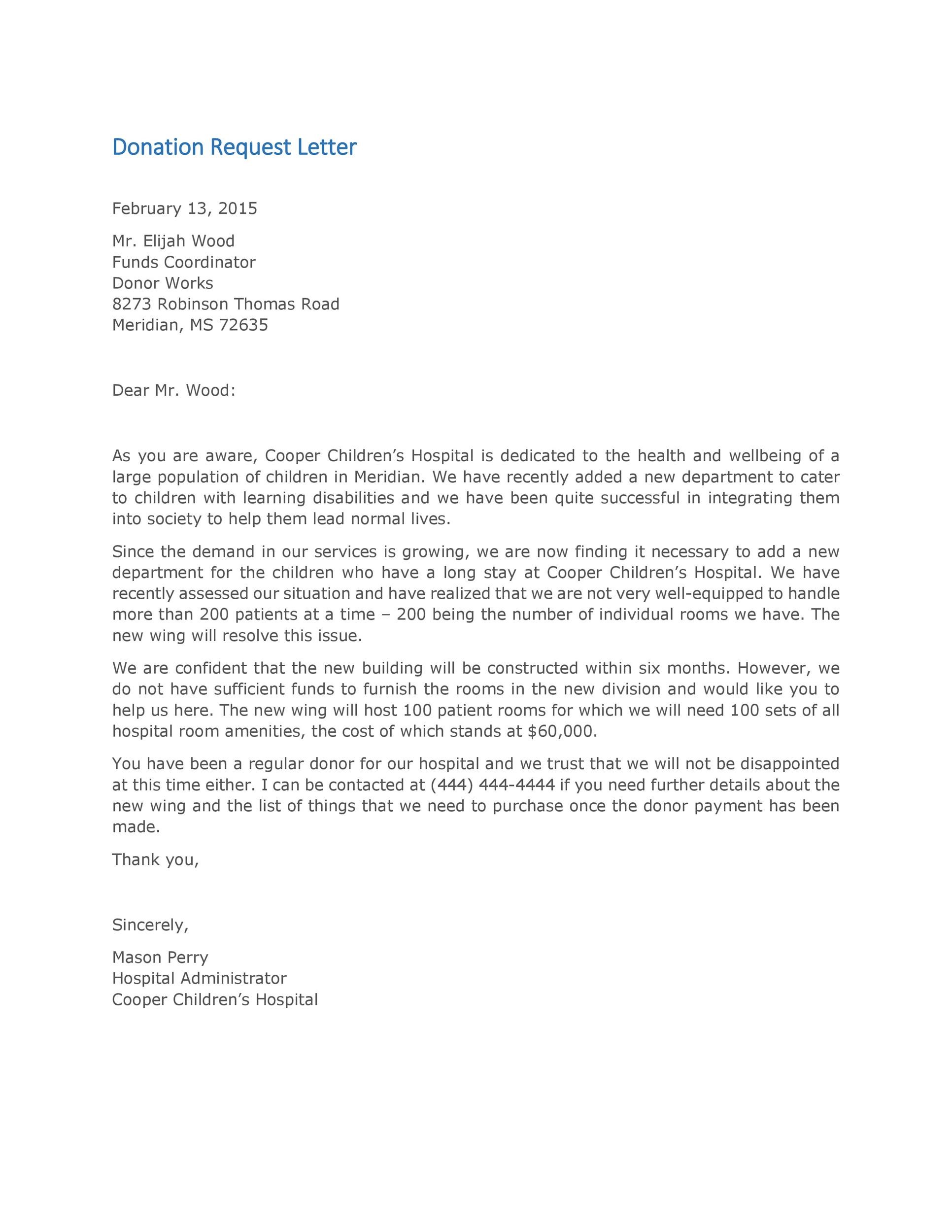 43 FREE Donation Request Letters & Forms Template Lab