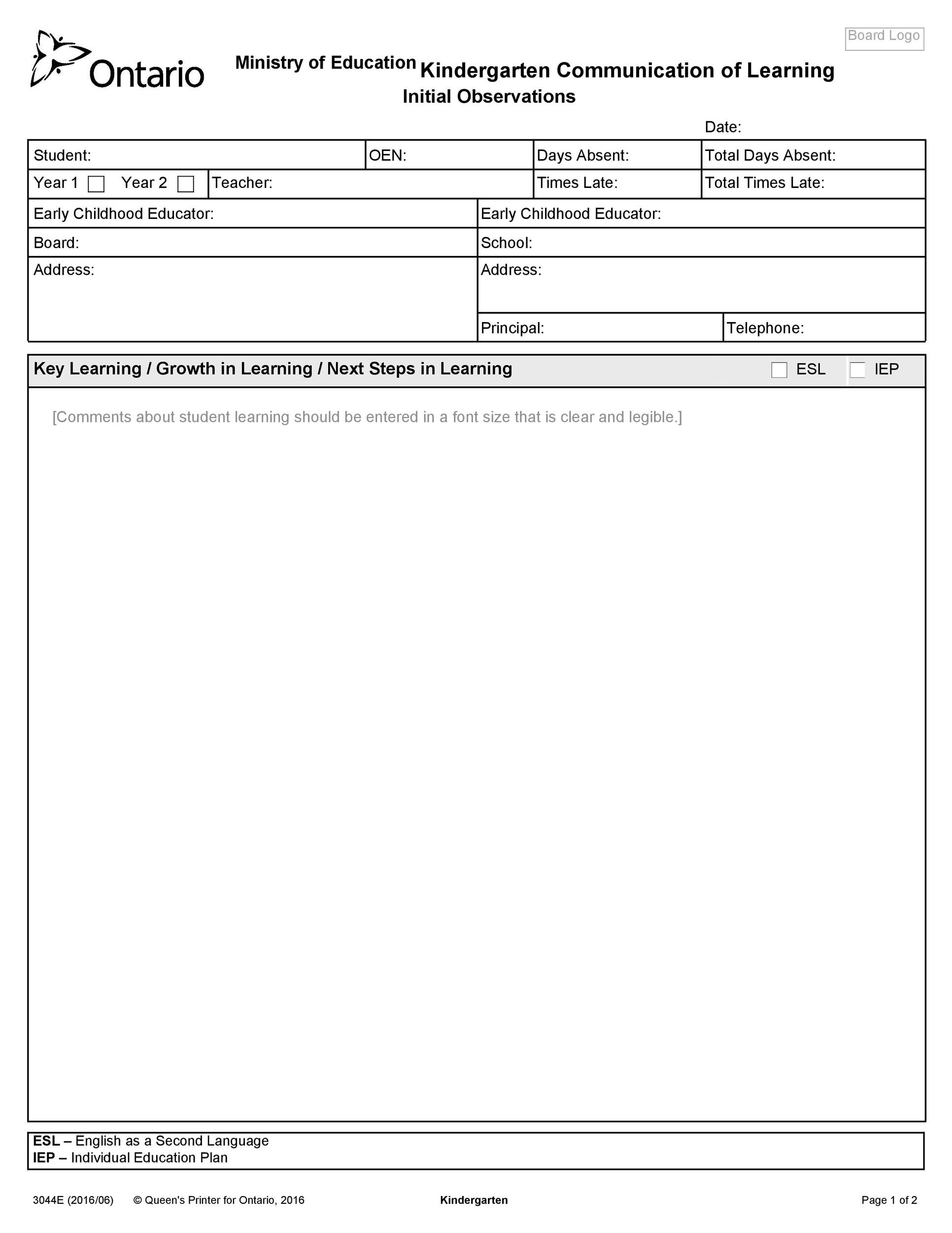 School Psychologist Report Template