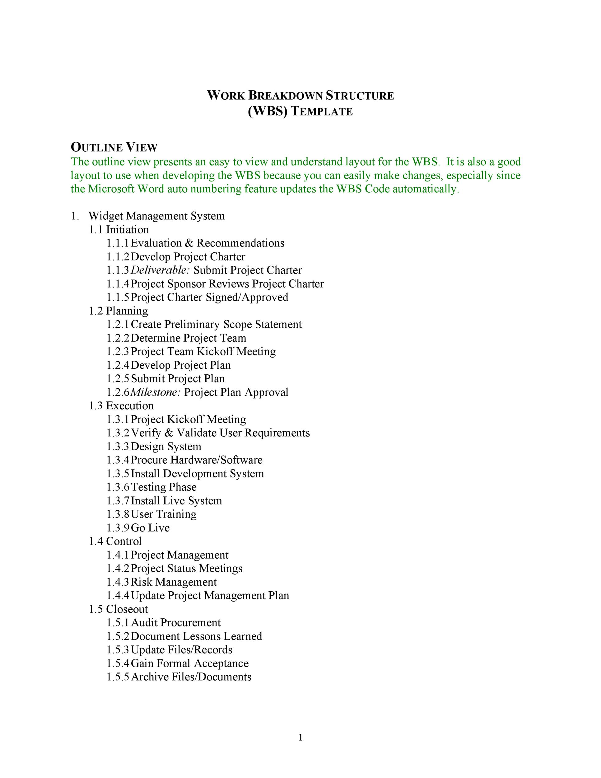 Work Breakdown Structure Templates 24+ Free Doc, Xls & PDF Formats