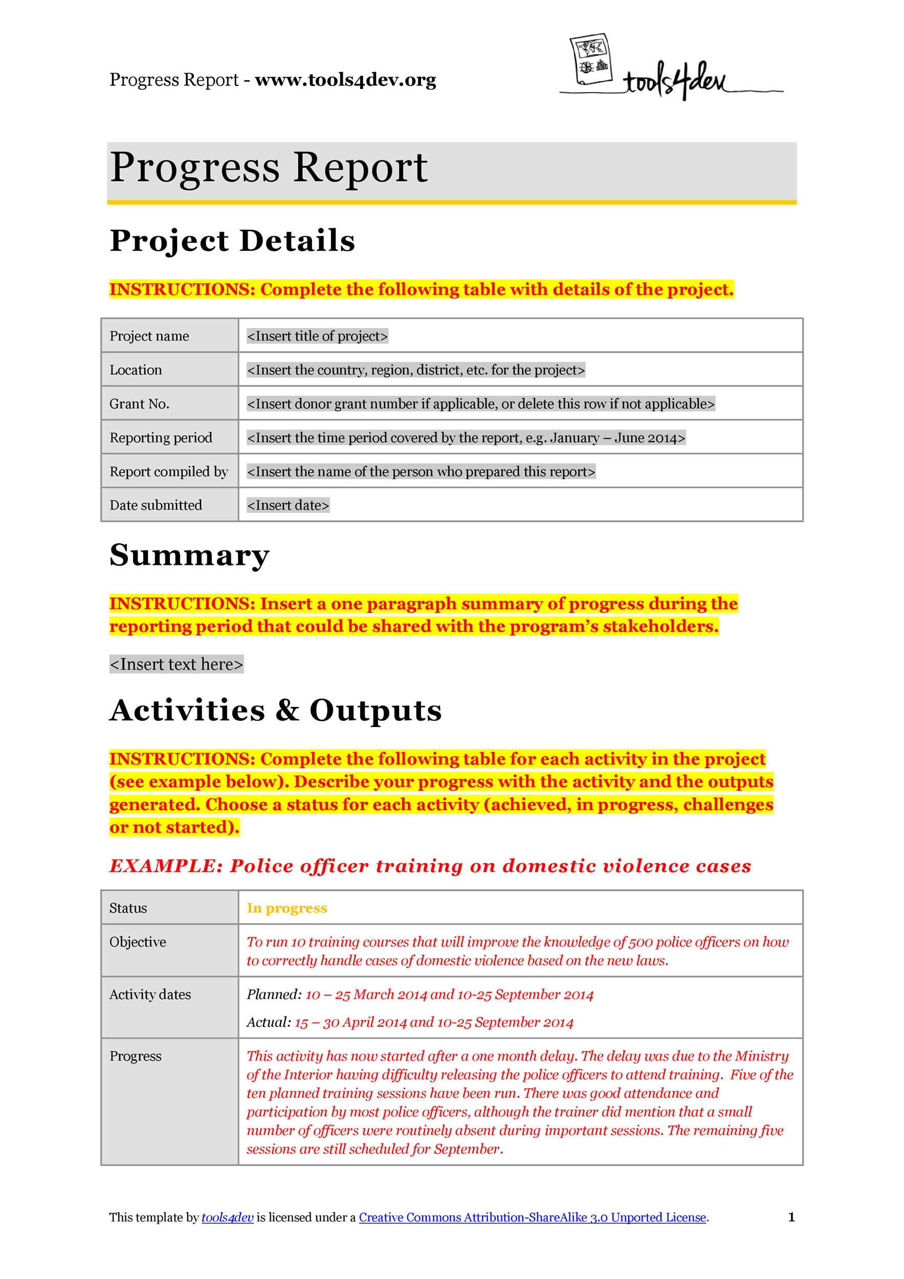 39+ Project Report Templates PDF, Word