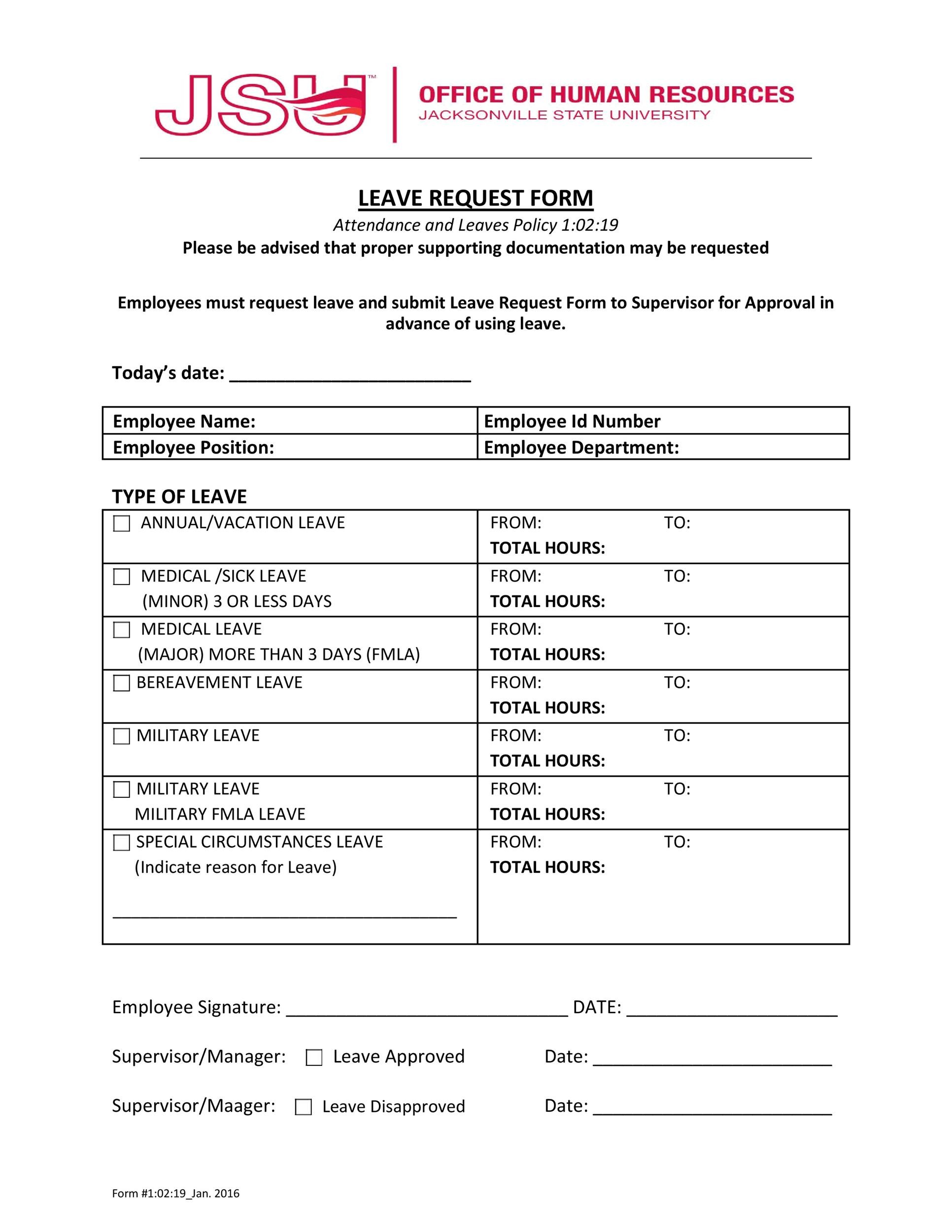 40+ Effective Time Off Request Forms & Templates Template Lab